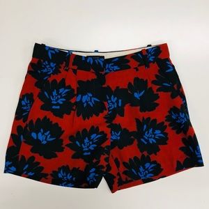 J.Crew red Floral shorts (00)